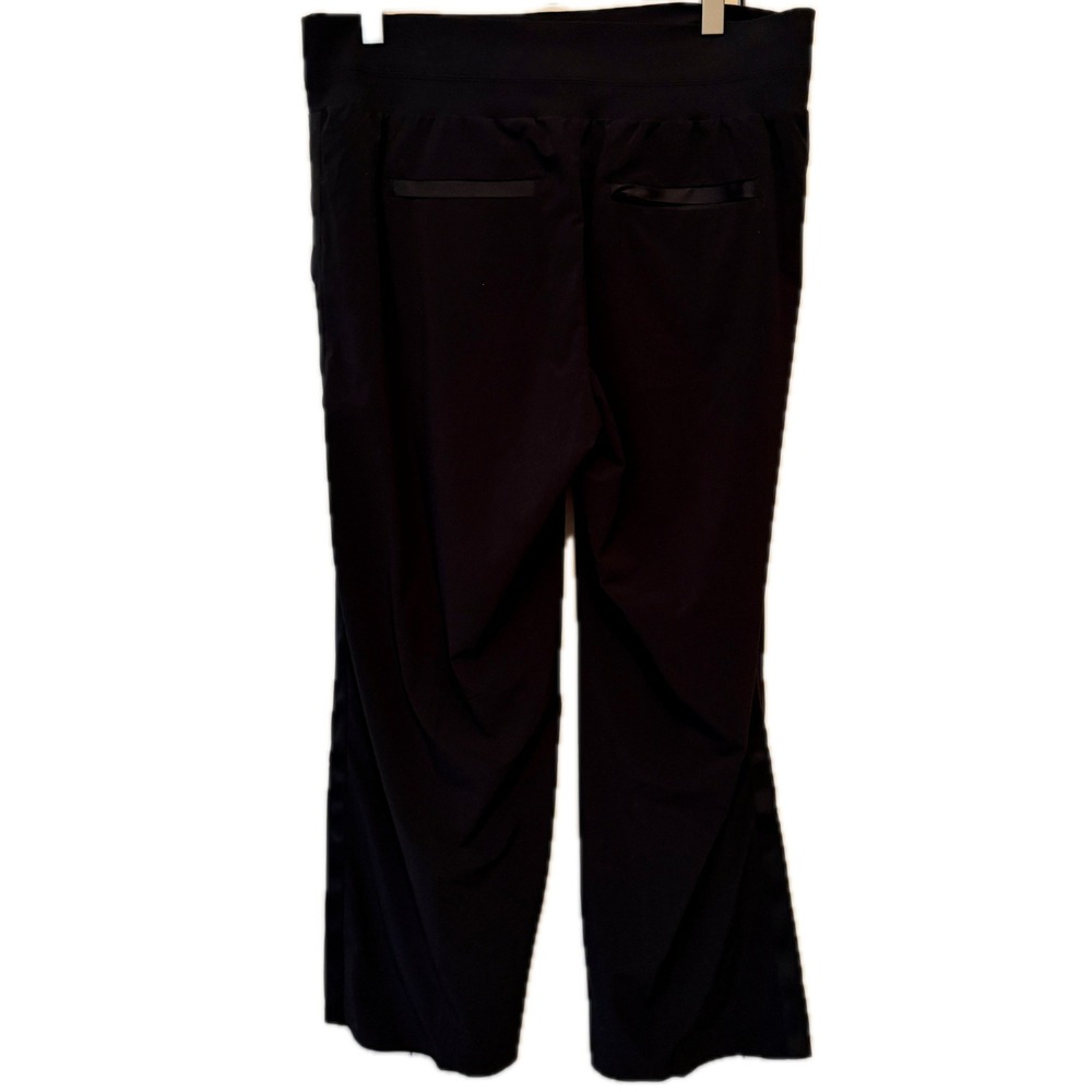 ATHLETA Nolita Wide Leg Black Stretch Travel Trousers Size 18